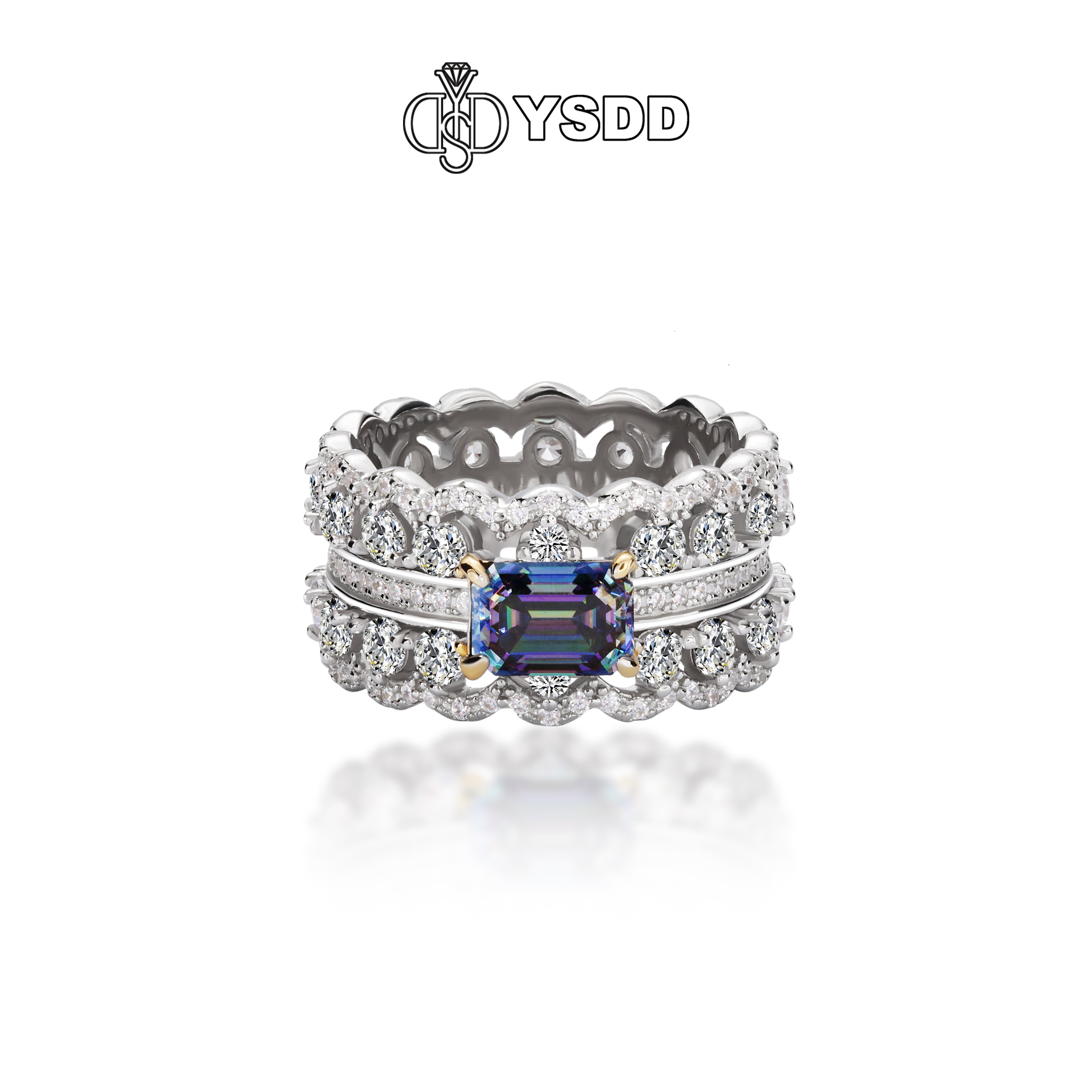 Peacock on sale black moissanite