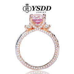 【#149 VIPStreamers】1-3CT 925 Sterling Silver Sakura Pink Moissanite Rings