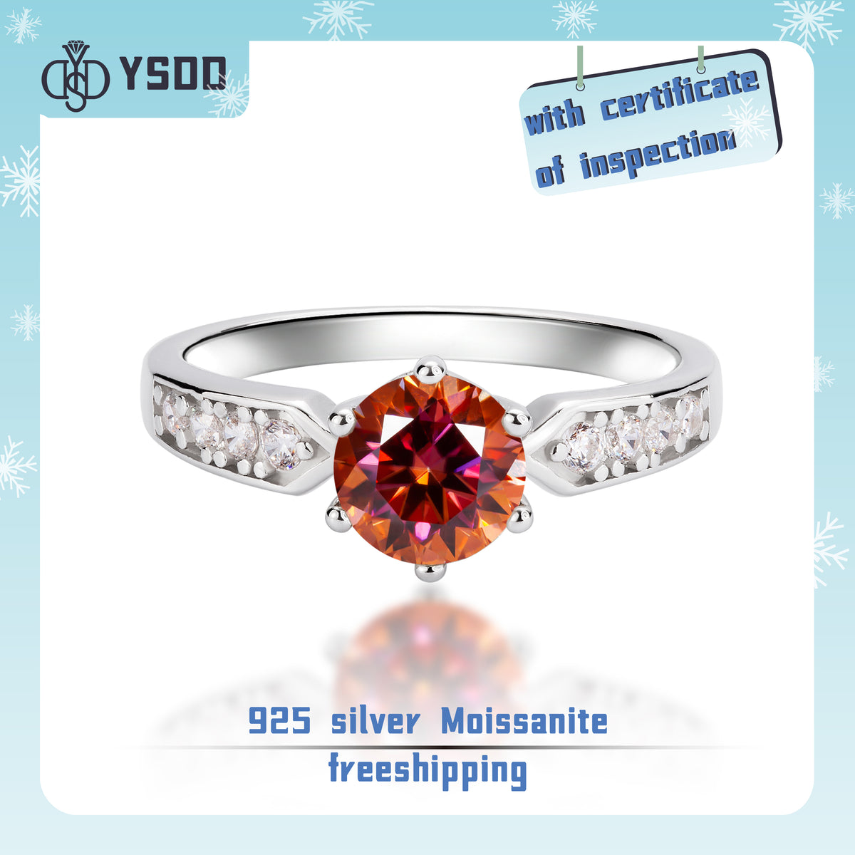 【#119 YSDD】925 Sterling Silver Moissanite Rings