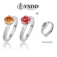 【#173 YSDD】1CT Colored Moissanite Rings in s925