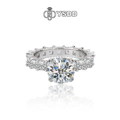 【#125 BeHost】3CT 925 Sterling Silver Moissanite Rings