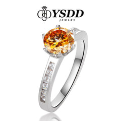 【#173 YSDD】1CT Colored Moissanite Rings in s925
