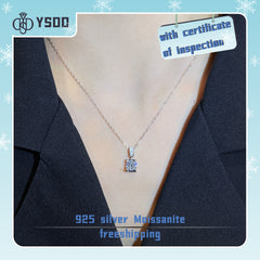 【#22  YSDD】925 Sterling Silver Moissanite Necklace