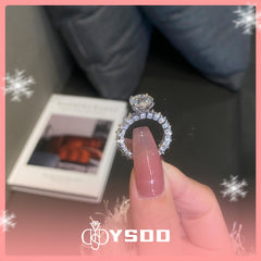 【#125 BeHost】3CT 925 Sterling Silver Moissanite Rings