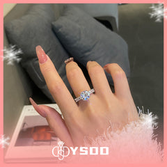 【#125 BeHost】3CT 925 Sterling Silver Moissanite Rings