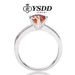 【#173 YSDD】1CT Colored Moissanite Rings in s925