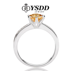 【#173 YSDD】1CT Colored Moissanite Rings in s925