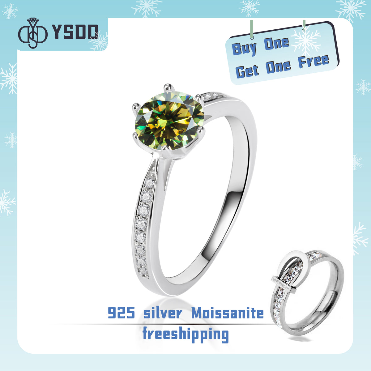 【#159 YSDD】925 Sterling Silver Moissanite Rings