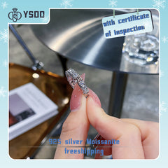 【#42 YSDD】 2ct rose golden X Band 925 Sterling Silver Moissanite Rings