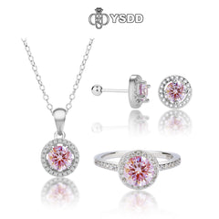 【#216 YSDD】925 Sterling Silver Moissanite Necklace&Earring Buds